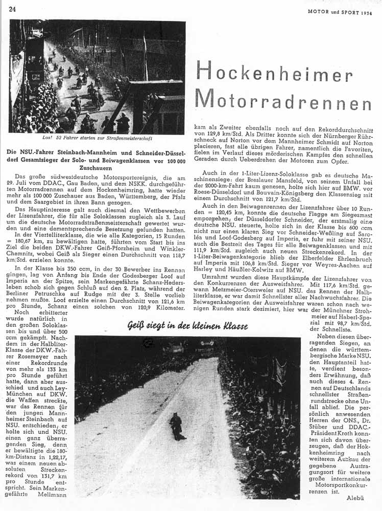 Hockenheimer Motorradrennen